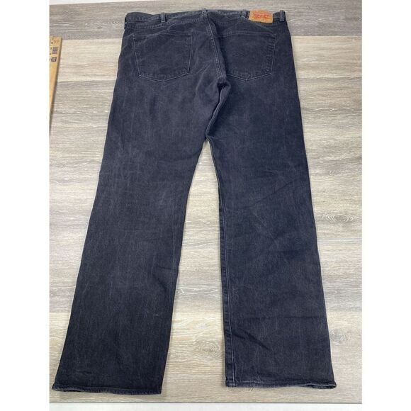 Levis 501 Jeans Mens 42 Button‎ Fly Black Denim Straight Leg Adult Casual 42x34 - Picture 13 of 13